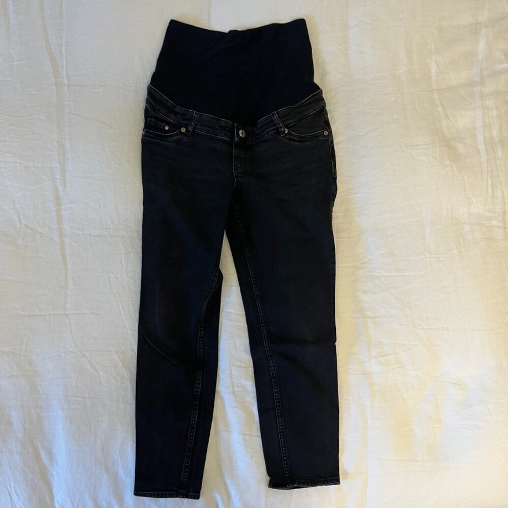 Black Maternity Straight Leg Jeans